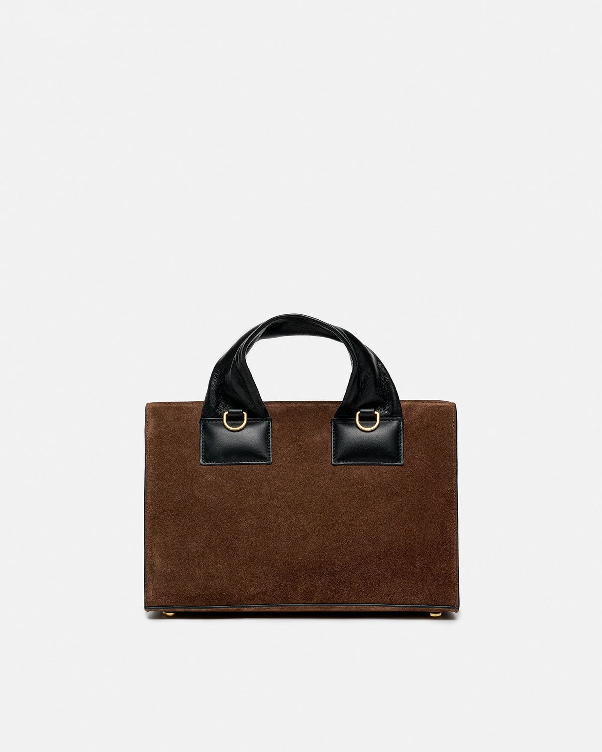 Sandi Lock Suede bag - Dark Brown | Nanushka