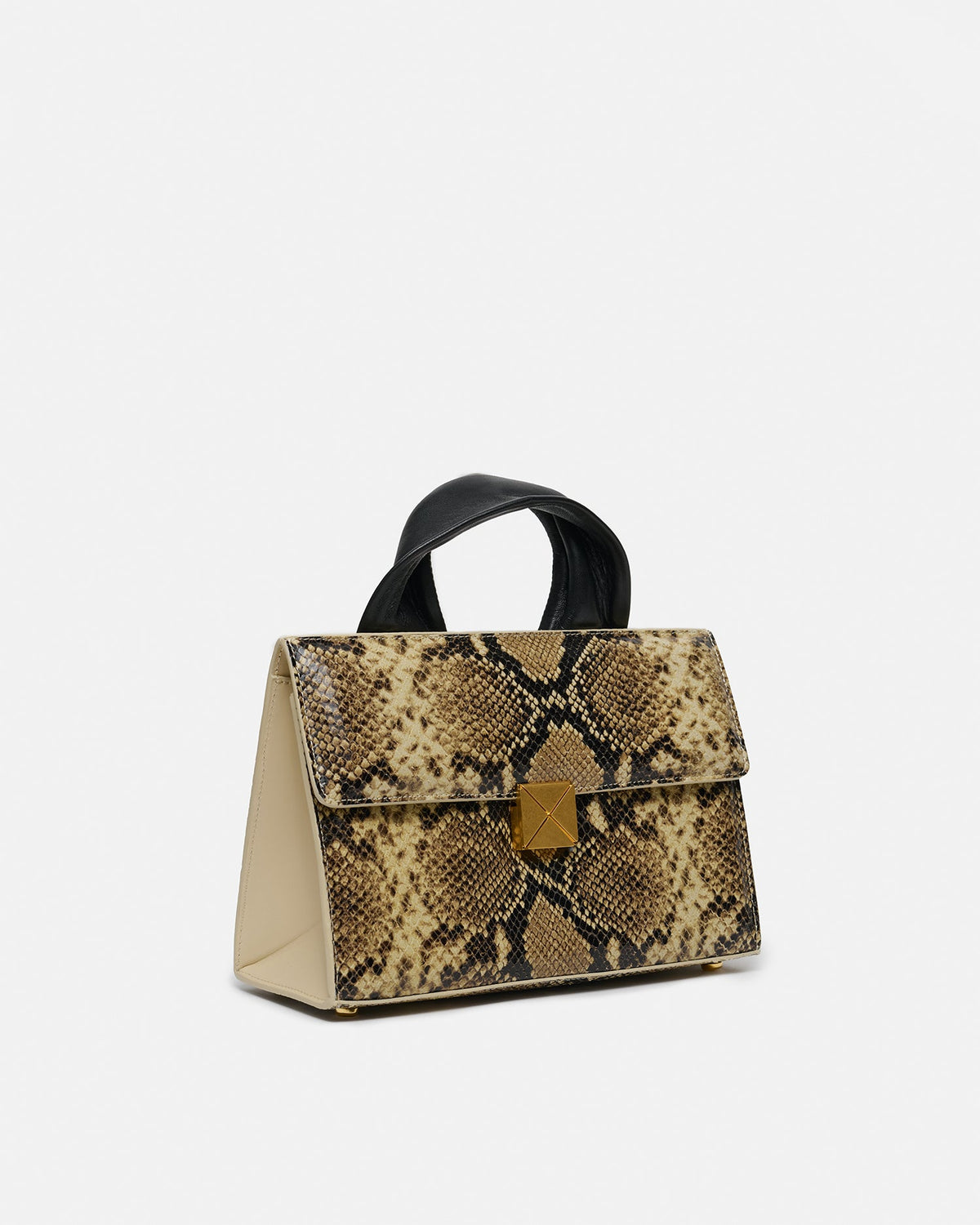 Sandi Lock Embossed leather bag - Snake | Nanushka