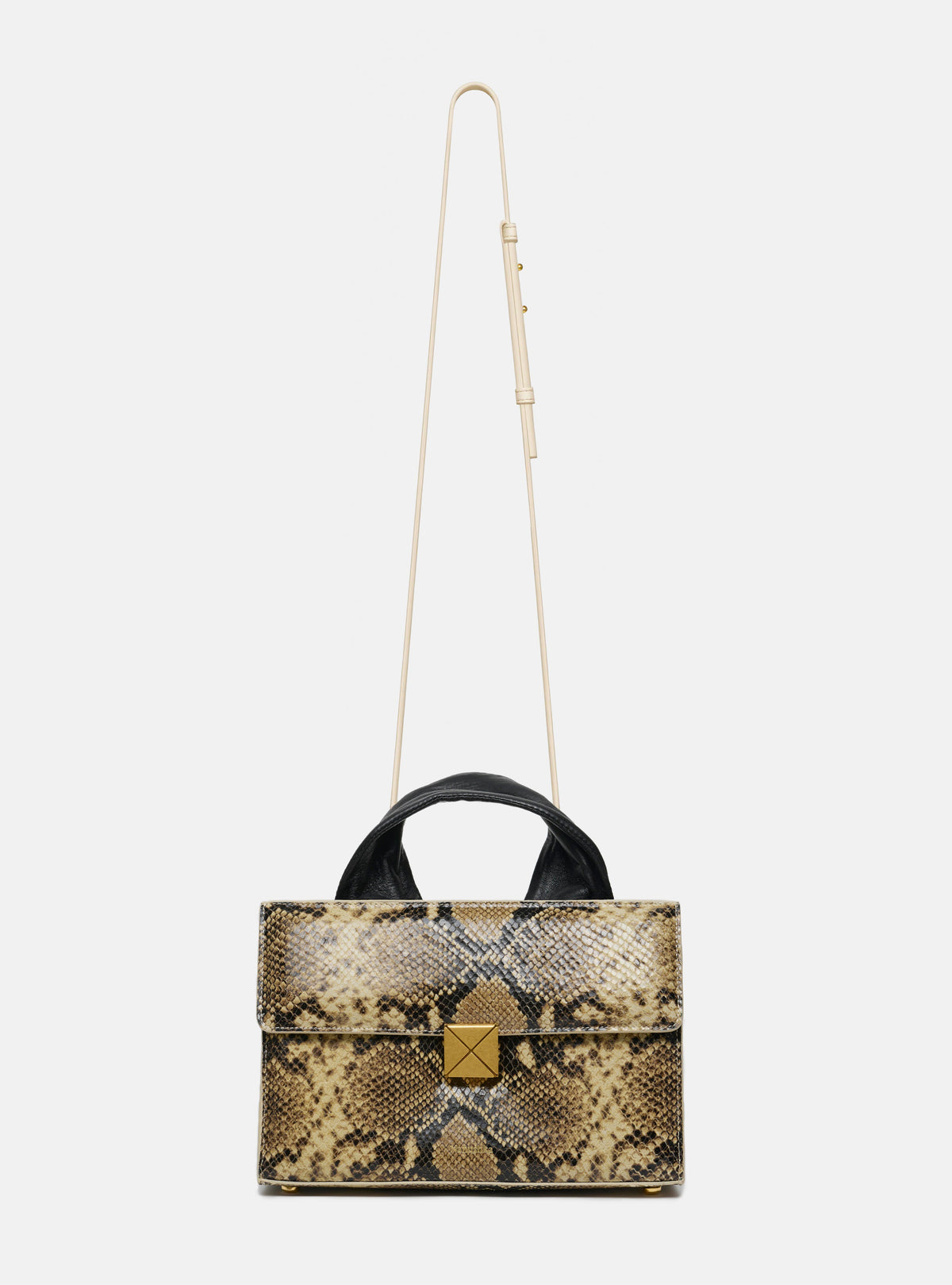 Sandi Lock Embossed leather bag - Snake | Nanushka