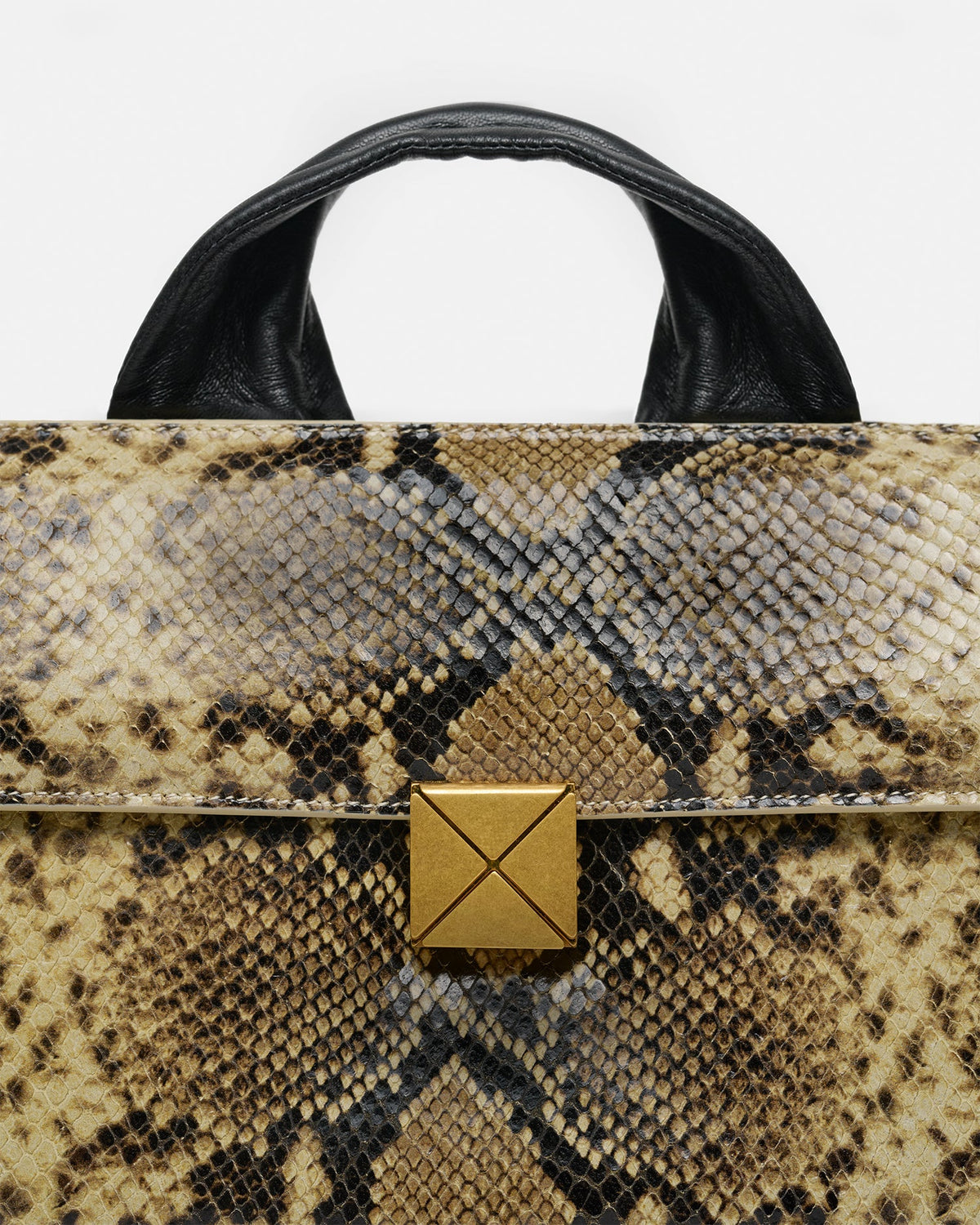 Sandi Lock Embossed leather bag - Snake | Nanushka