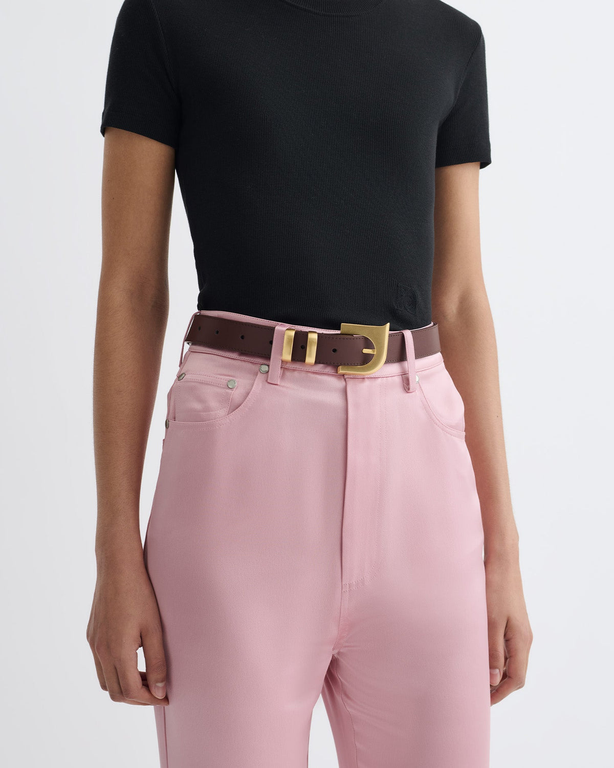 Ryker Monogram belt - Dark Brown | Nanushka