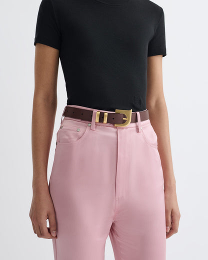 Ryker Monogram belt - Dark Brown | Nanushka