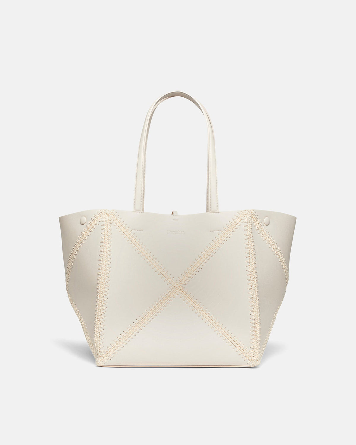 Origami Tote Alt-Nappa crochet tote - Off White/Crème | Nanushka