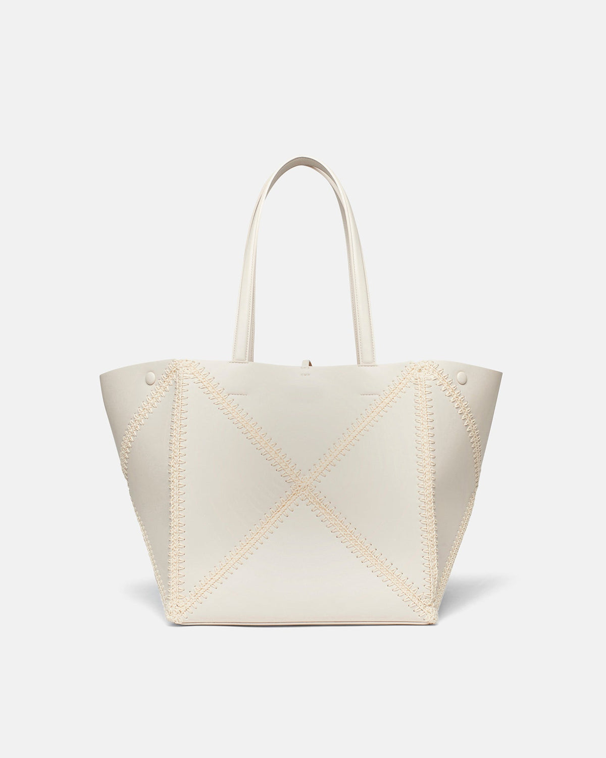 Origami Tote Alt-Nappa crochet tote - Off White/Crème | Nanushka