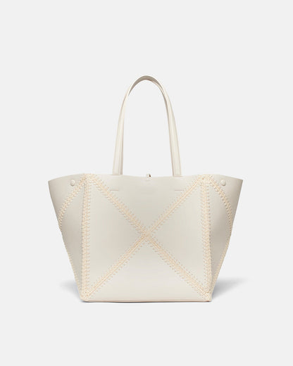Origami Tote Alt-Nappa crochet tote - Off White/Crème | Nanushka