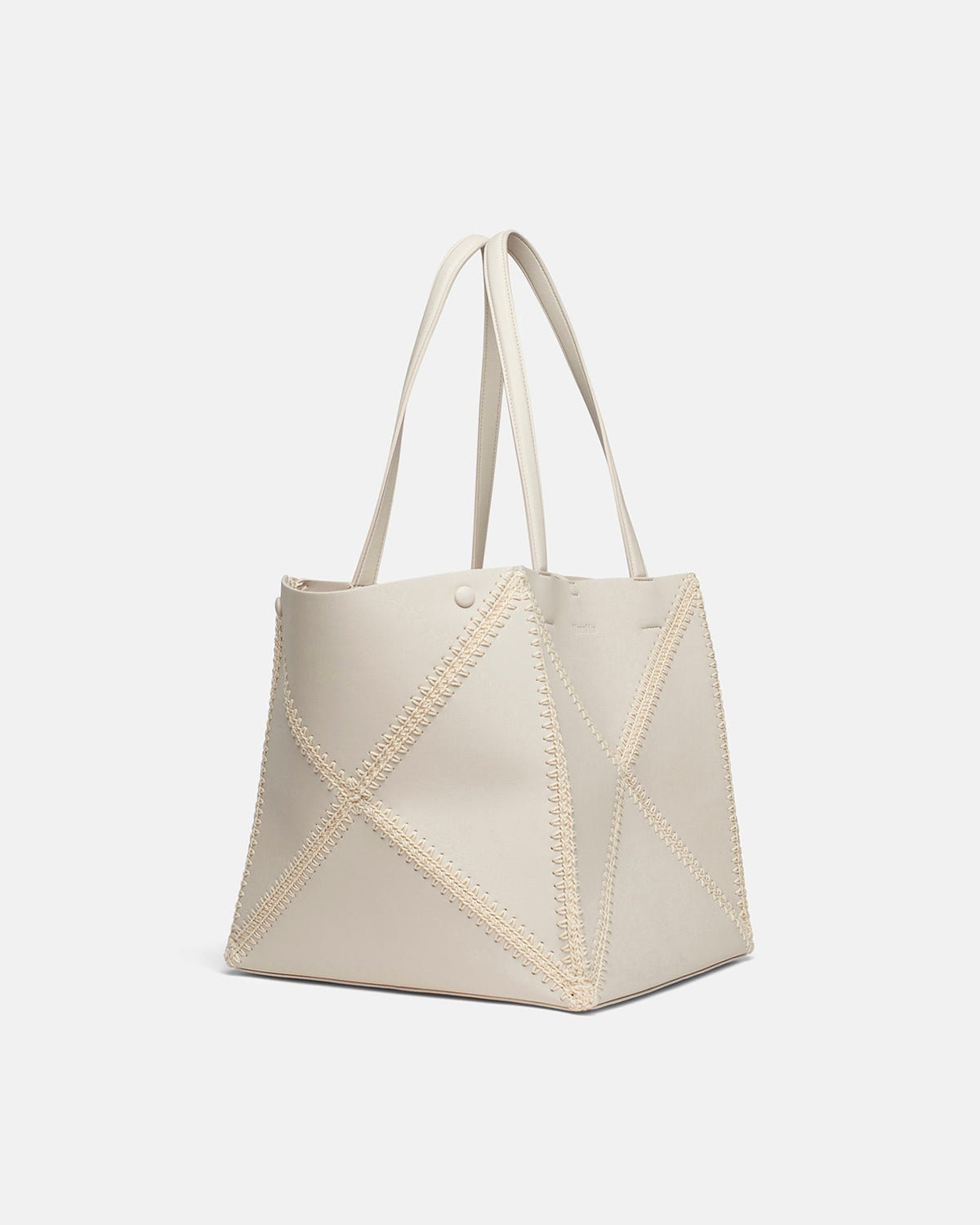Origami Tote Alt-Nappa crochet tote - Off White/Crème | Nanushka
