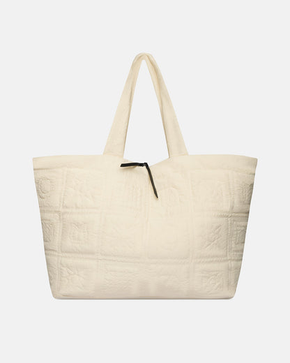 Symbol Quilted tote bag - Creme | Nanushka
