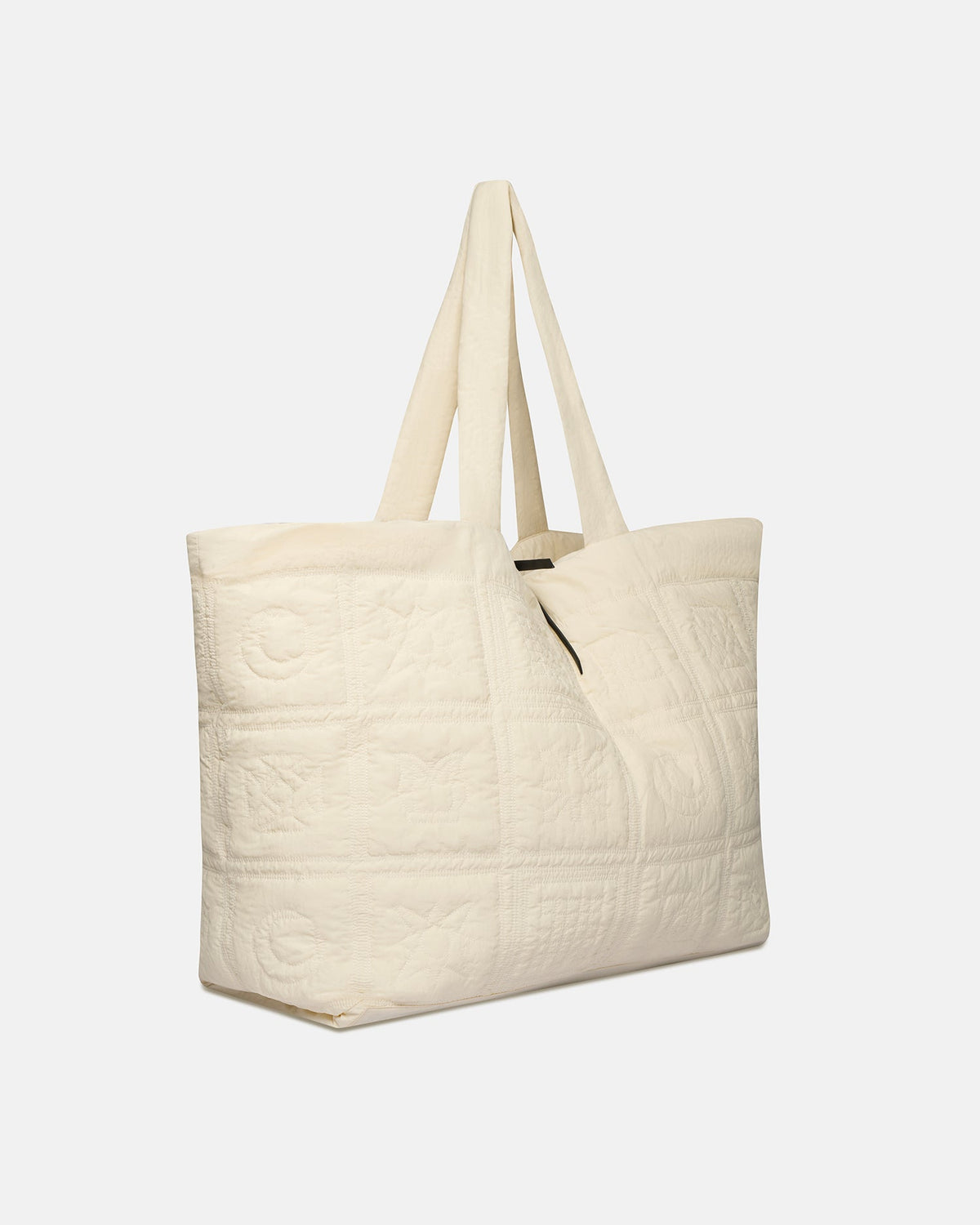 Symbol Quilted tote bag - Creme | Nanushka