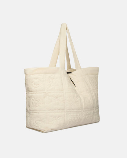 Symbol Quilted tote bag - Creme | Nanushka