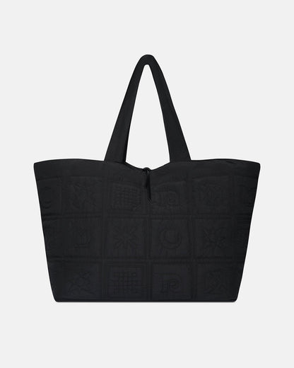 Symbol Quilted tote bag - Black | Nanushka