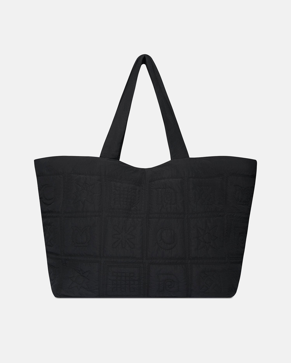 Symbol Quilted tote bag - Black | Nanushka