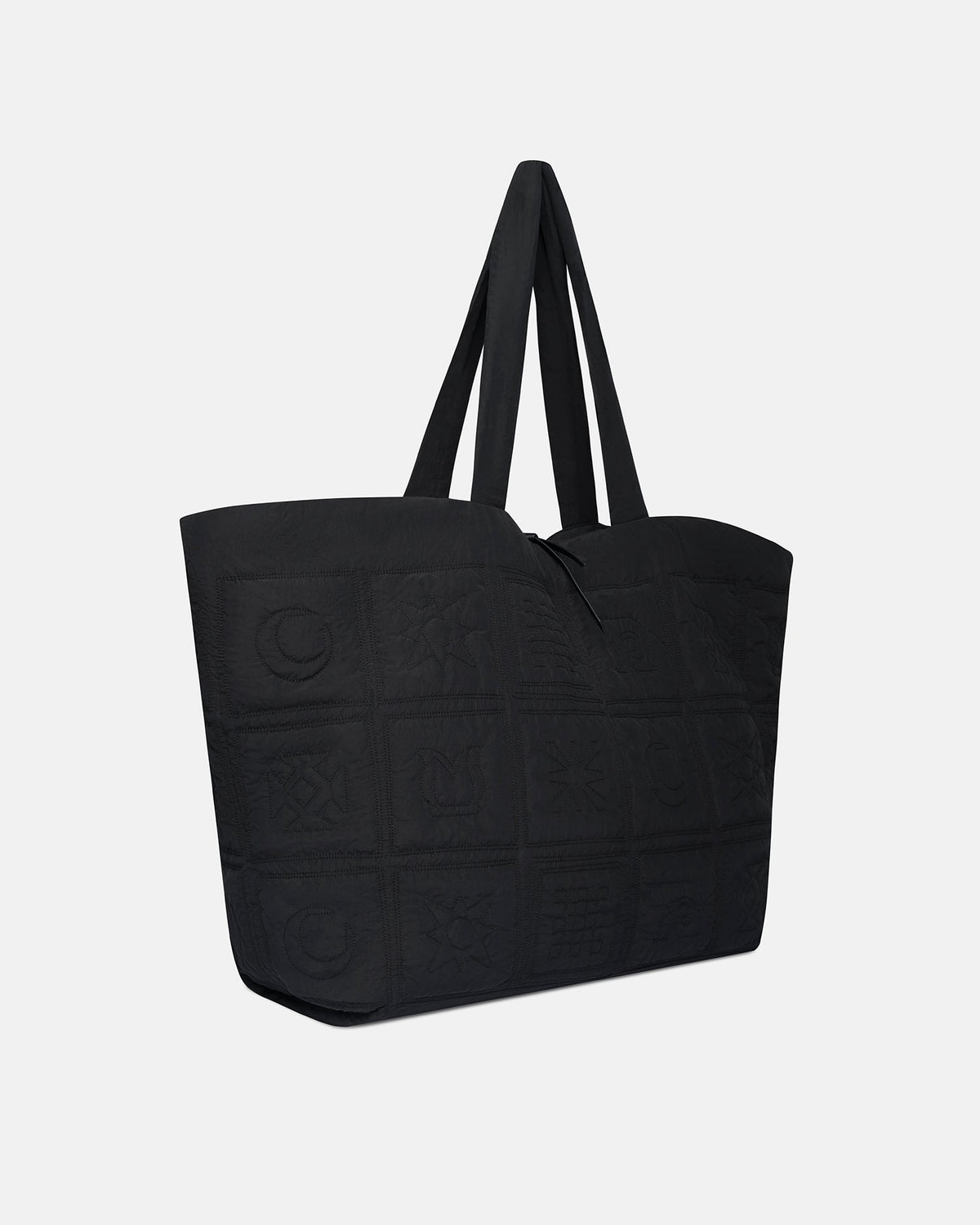 Symbol Quilted tote bag - Black | Nanushka