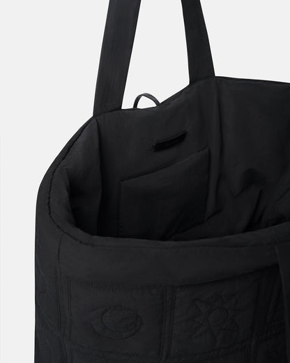 Symbol Quilted tote bag - Black | Nanushka