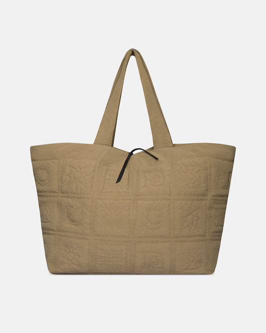 Symbol Quilted tote bag - Muted Khaki | Nanushka