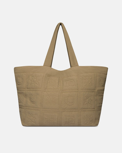 Symbol Quilted tote bag - Muted Khaki | Nanushka