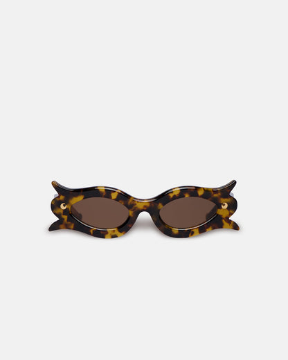 Tully Bioplastic sunglasses - Dark Amber | Nanushka