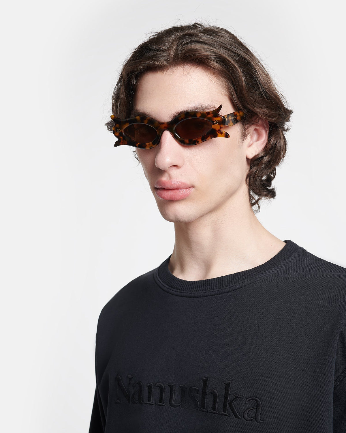 Tully Bioplastic sunglasses - Dark Amber | Nanushka