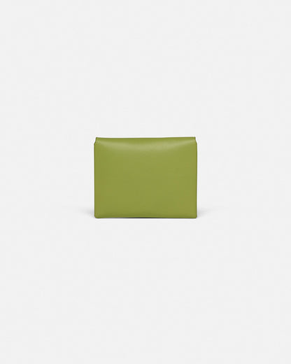 Folded Leather cardholder - Lime/Moonbeam | Nanushka