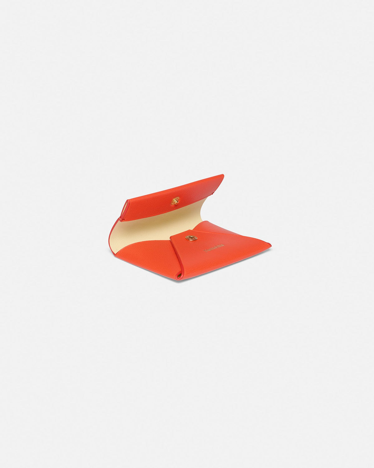 Folded Leather cardholder - Red/Moonbeam | Nanushka