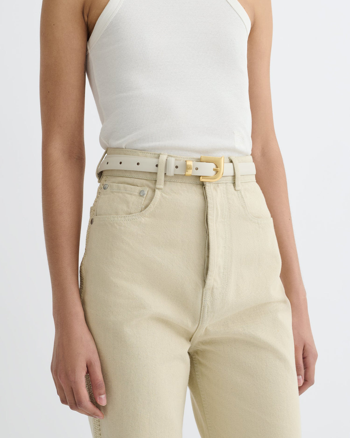 Darbie Monogram belt - Off White | Nanushka
