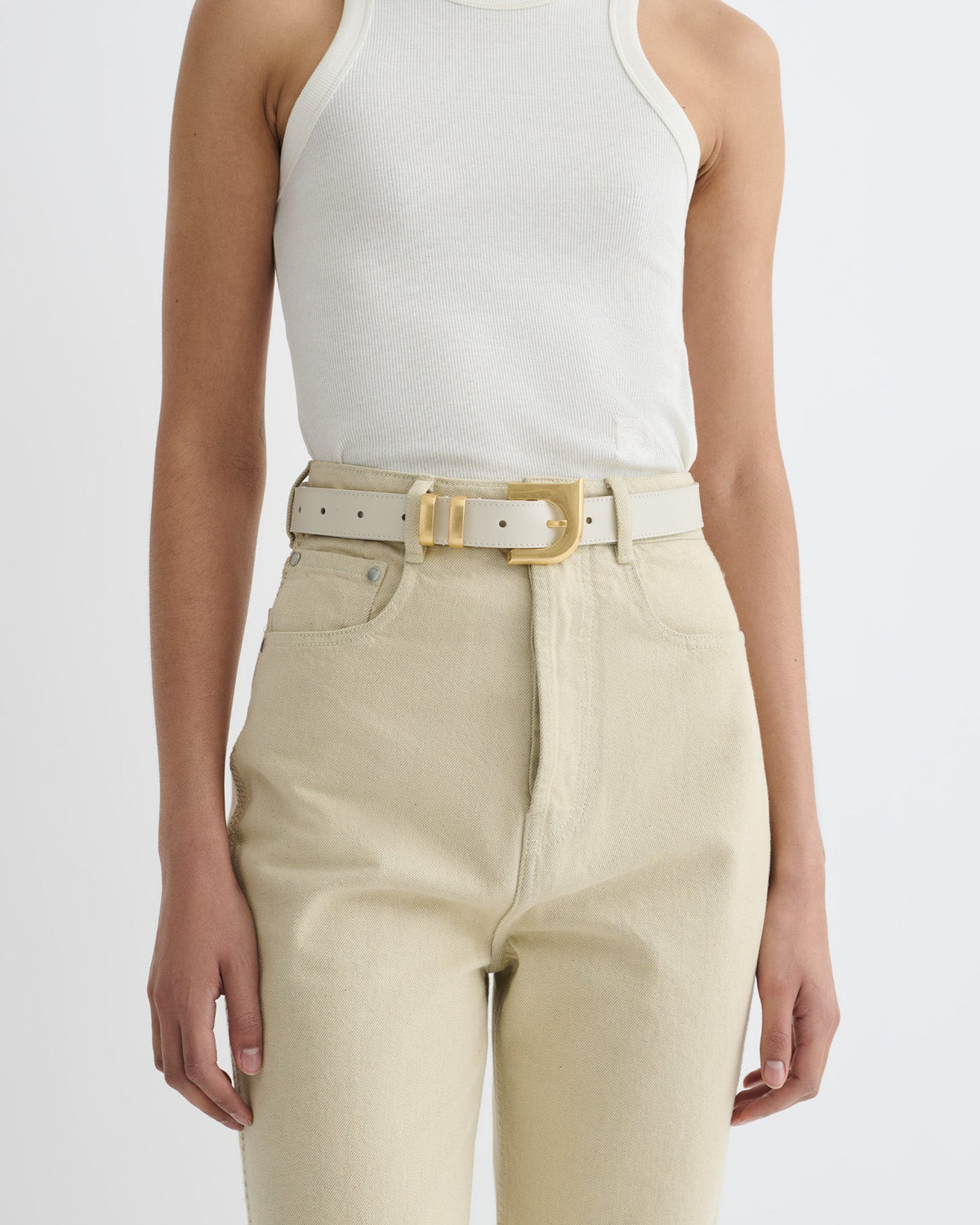 Ryker Monogram belt - Off White | Nanushka