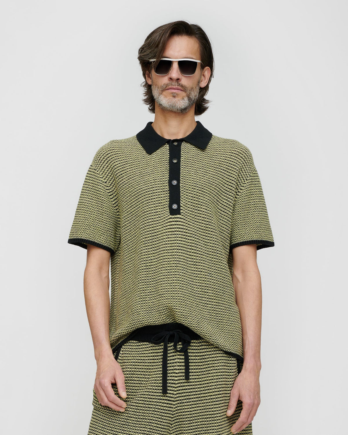 Enzo Shirt - Acid Creme/Black | Nanushka