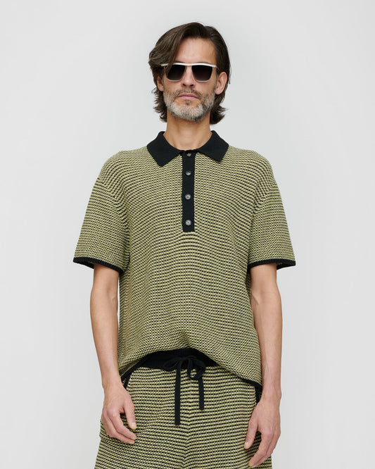 Enzo Shirt - Acid Creme/Black | Nanushka
