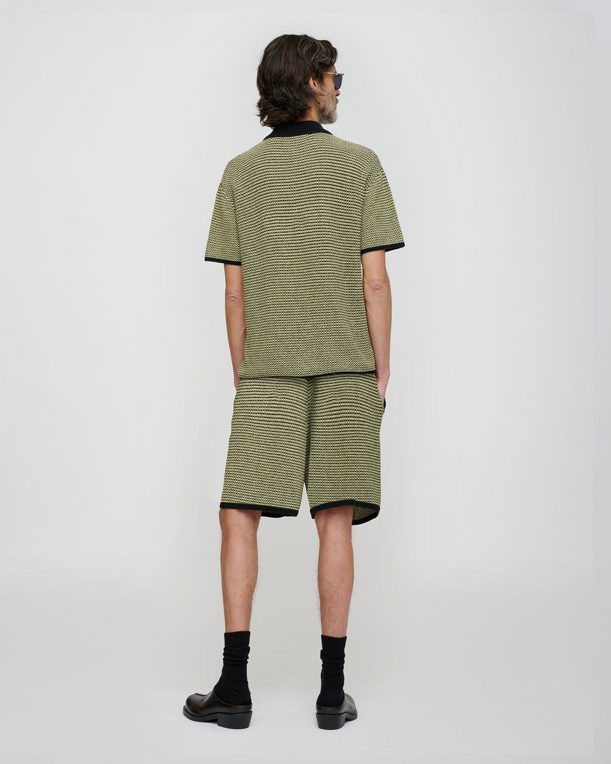 Enzo Shirt - Acid Creme/Black | Nanushka