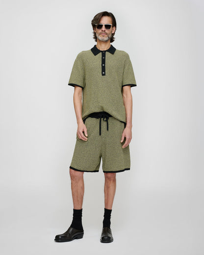 Enzo Shirt - Acid Creme/Black | Nanushka