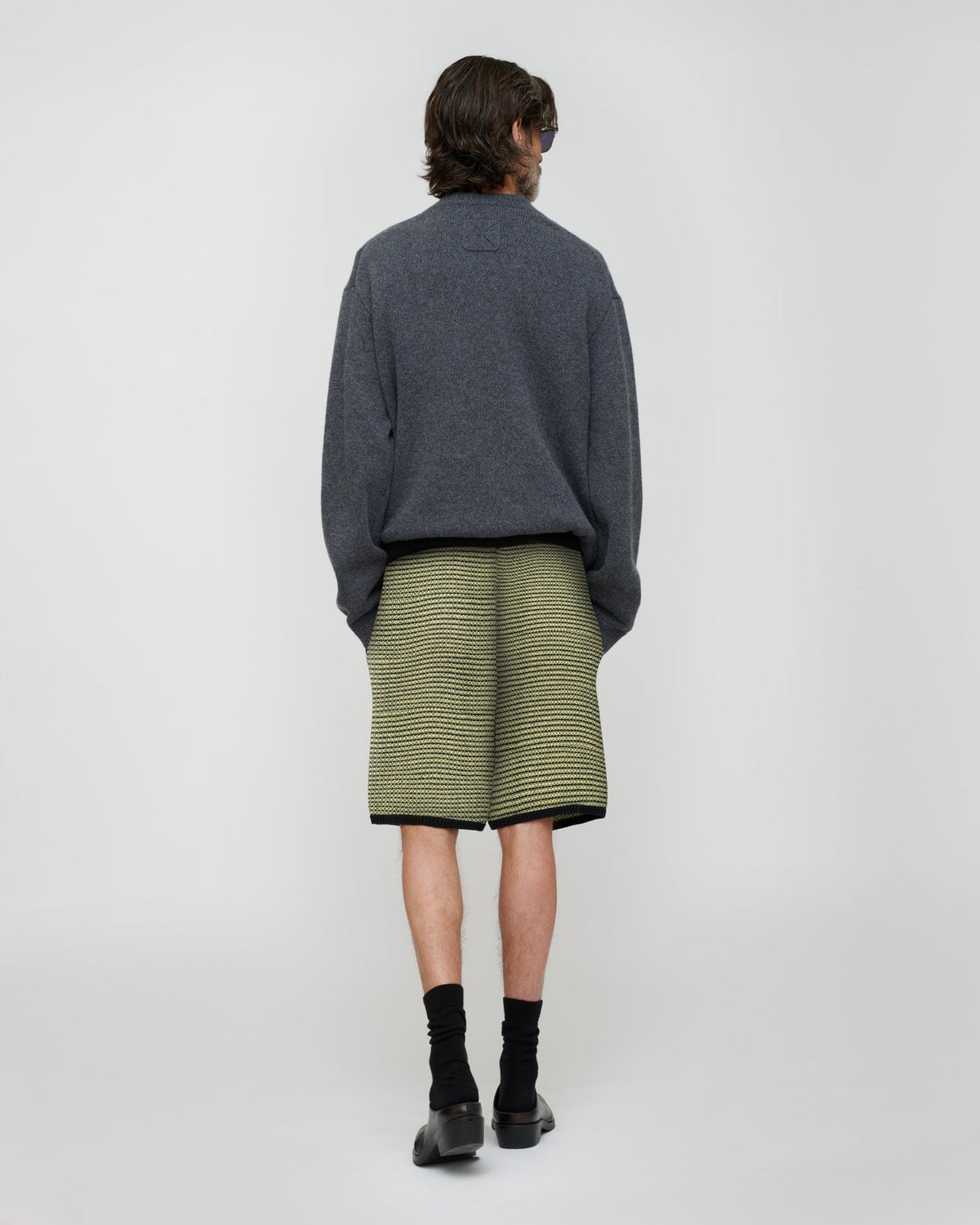 Doxxi Shorts - Acid Creme/Black | Nanushka