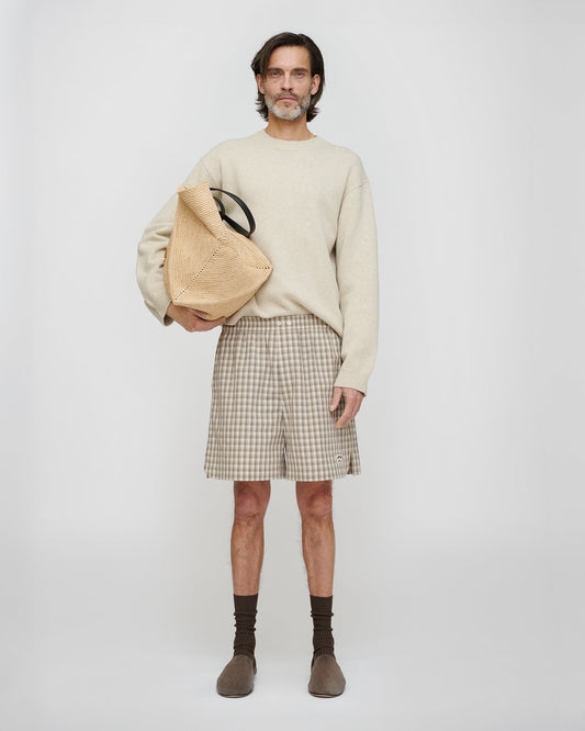 Carlito Shorts - Creme/Grey | Nanushka