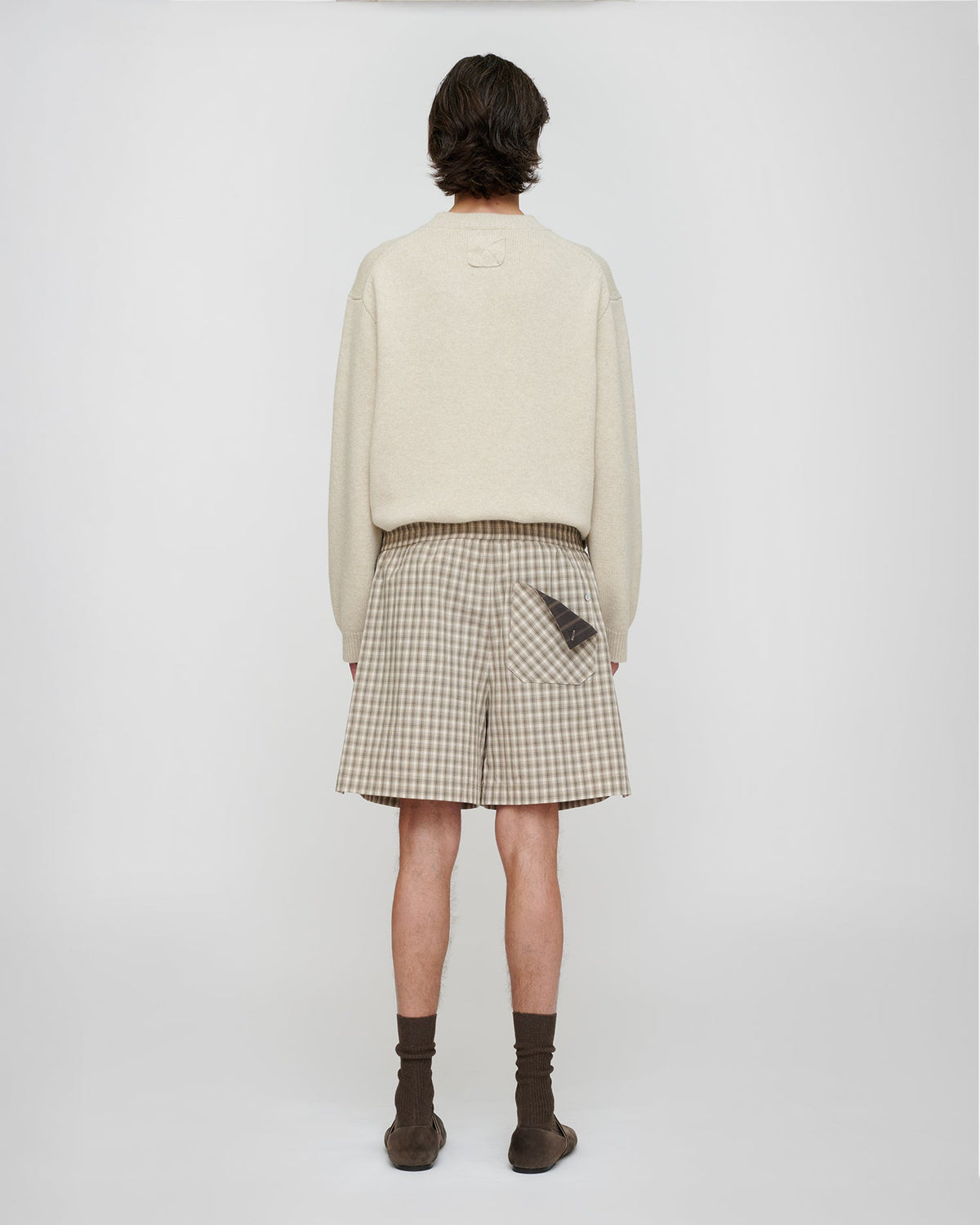 Carlito Shorts - Creme/Grey | Nanushka