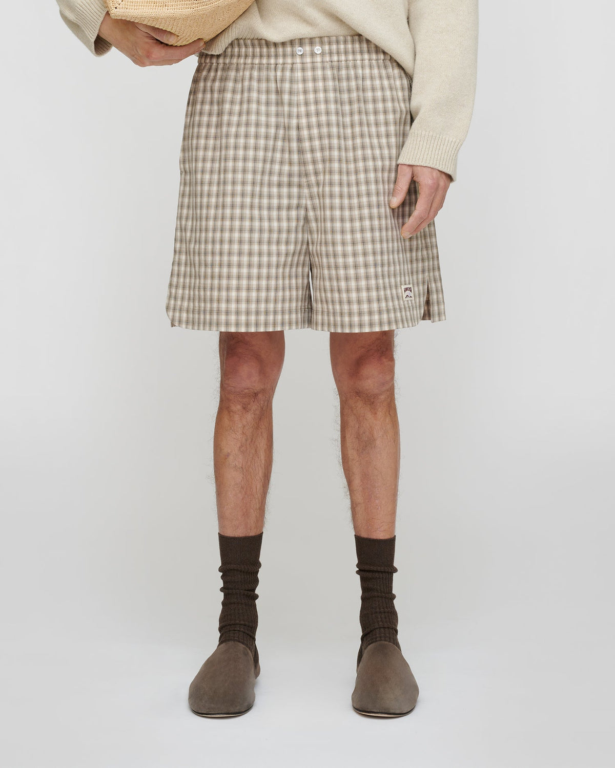 Carlito Shorts - Creme/Grey | Nanushka