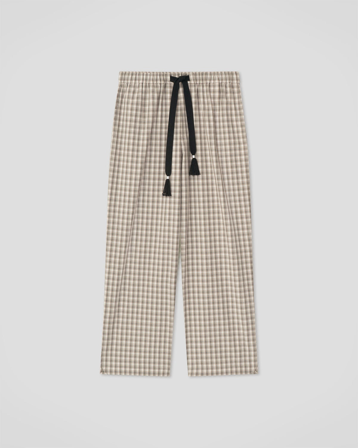 Alwin Drawstring pants - Creme/Grey | Nanushka