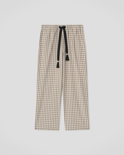 Alwin Drawstring pants - Creme/Grey | Nanushka