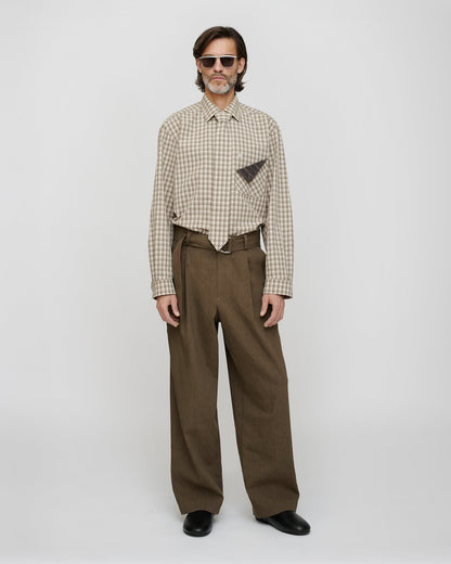 Saturnio Shirt - Creme/Grey | Nanushka