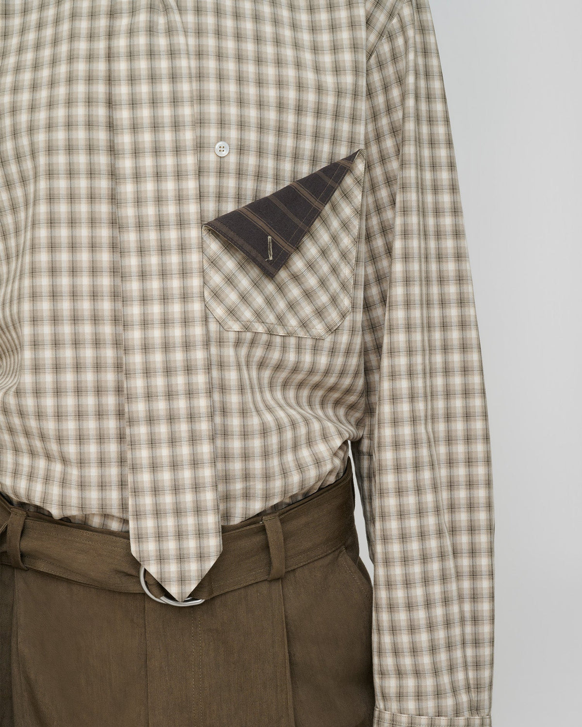 Saturnio Shirt - Creme/Grey | Nanushka