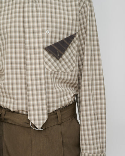 Saturnio Shirt - Creme/Grey | Nanushka