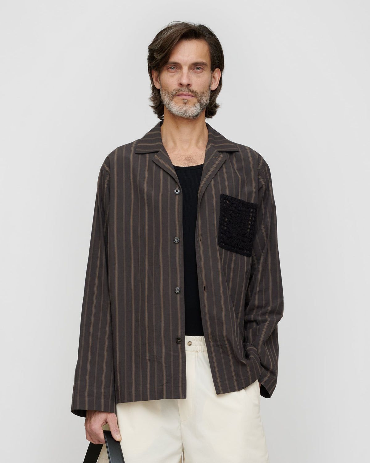 Jelmer Shirt - Washed Black/Black | Nanushka