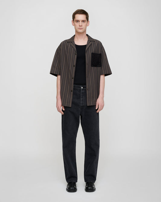 Maxton Shirt - Washed Black/Black | Nanushka