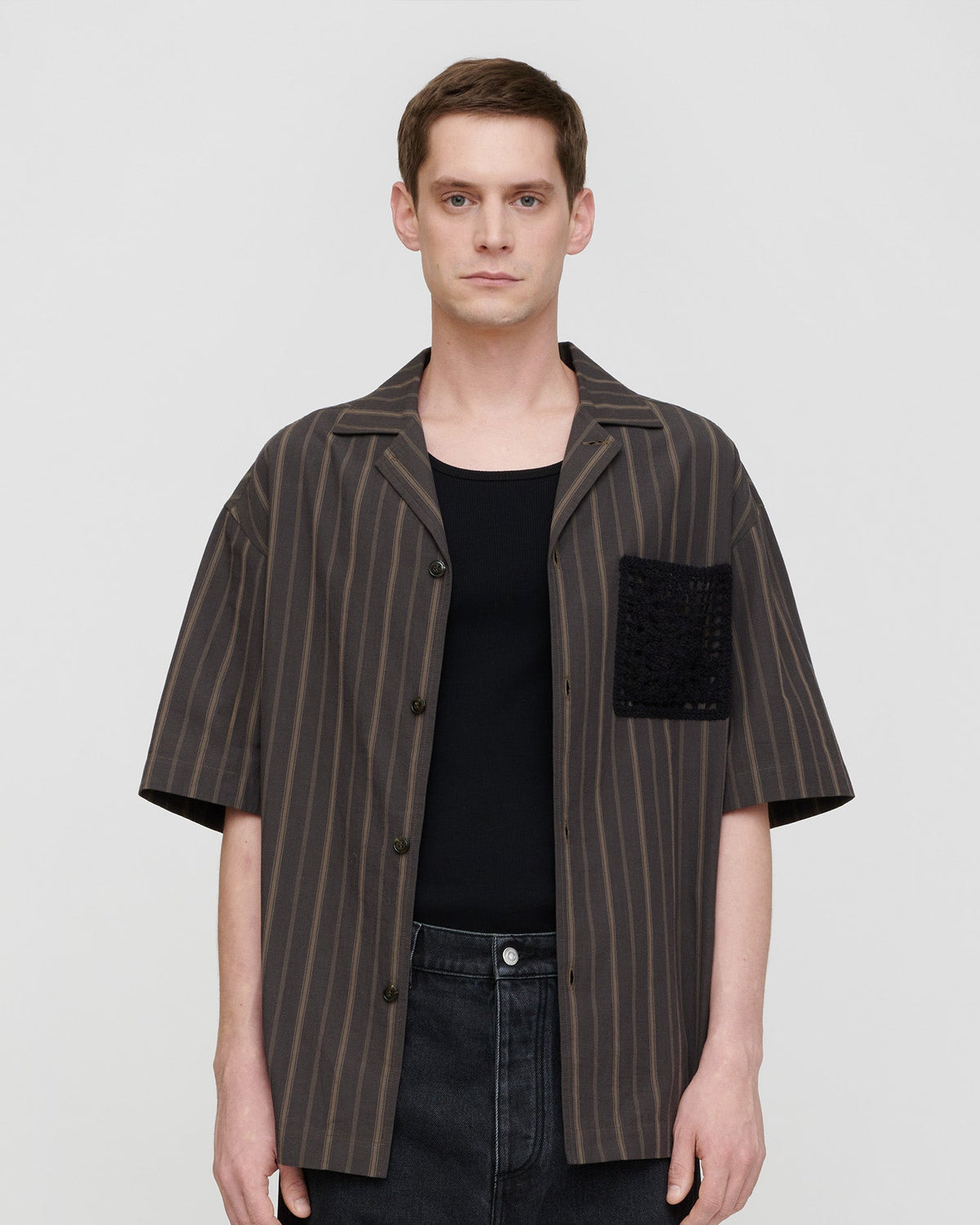 Maxton Shirt - Washed Black/Black | Nanushka