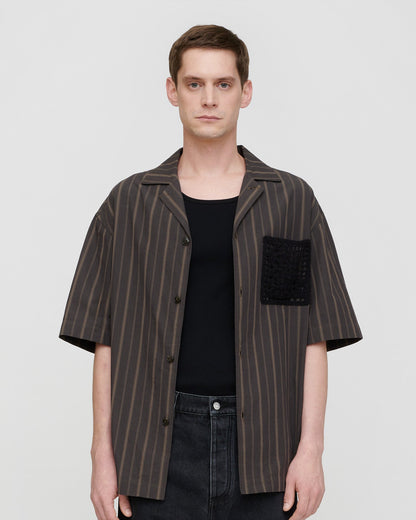Maxton Shirt - Washed Black/Black | Nanushka