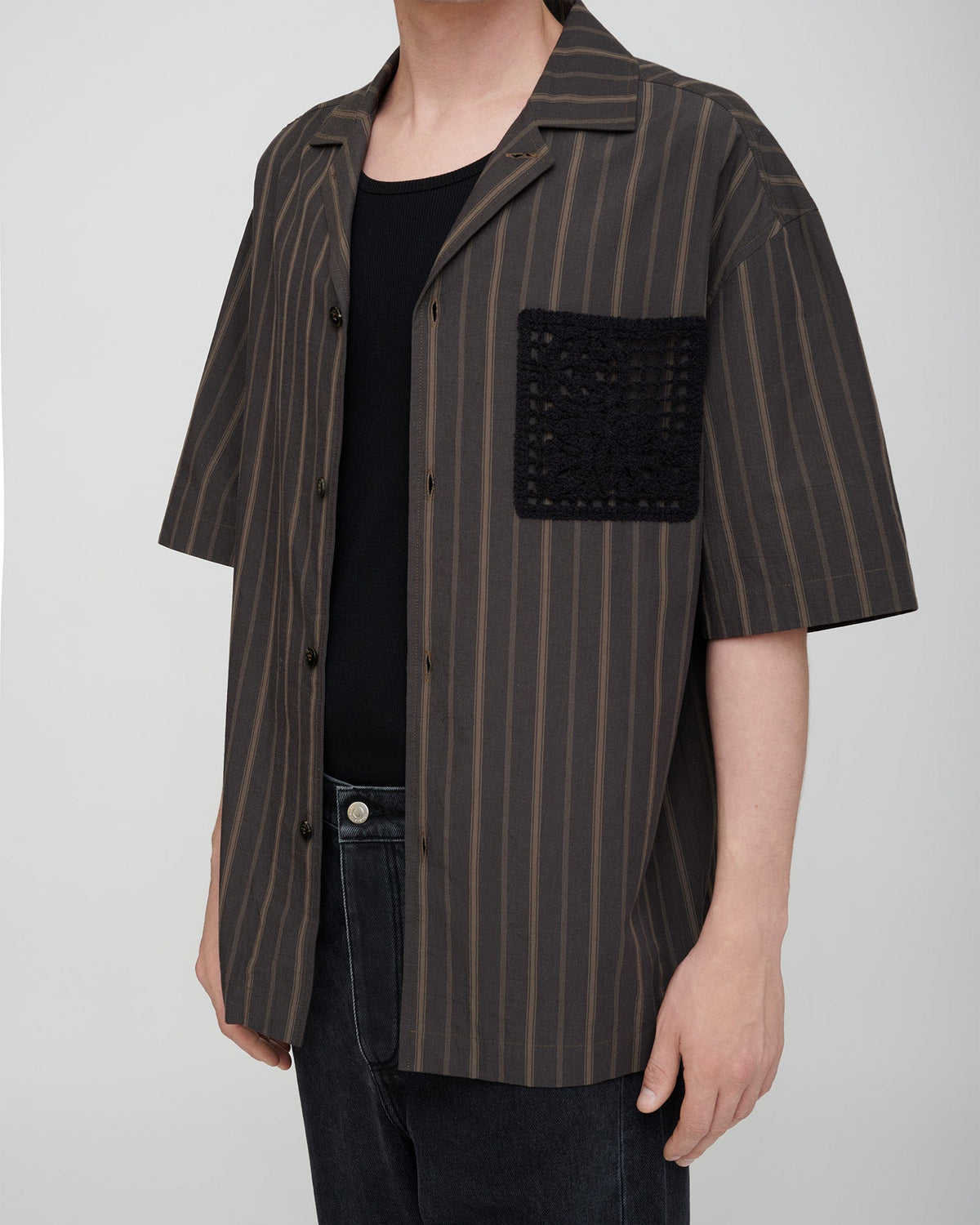 Maxton Shirt - Washed Black/Black | Nanushka