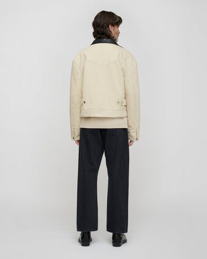 Nowell Denim jacket - Beige/Black | Nanushka