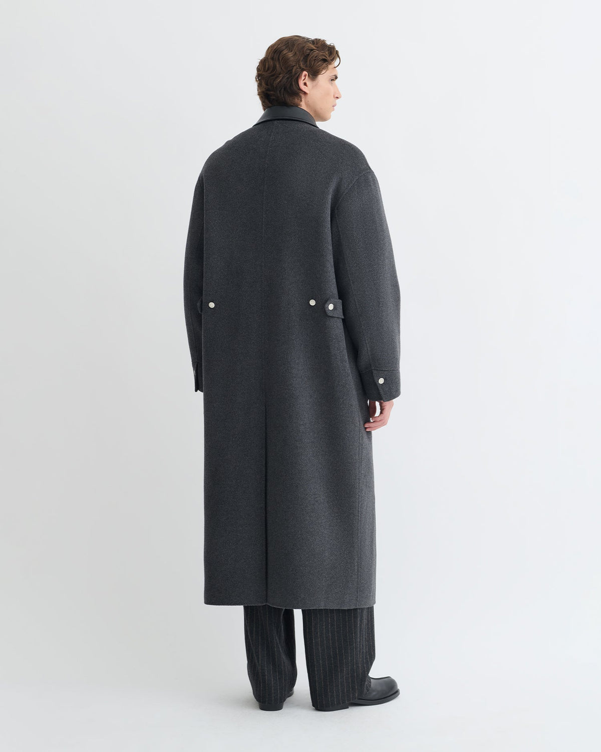 Wylder Double wool coat - Grey Melange | Nanushka
