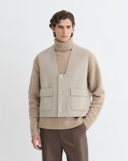 Mykel Cropped vest - Stone | Nanushka