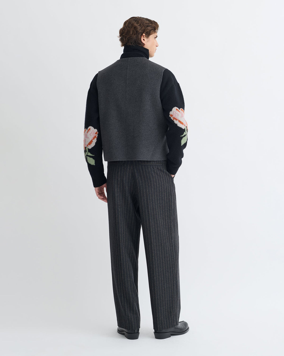 Mykel Cropped vest - Grey Melange | Nanushka