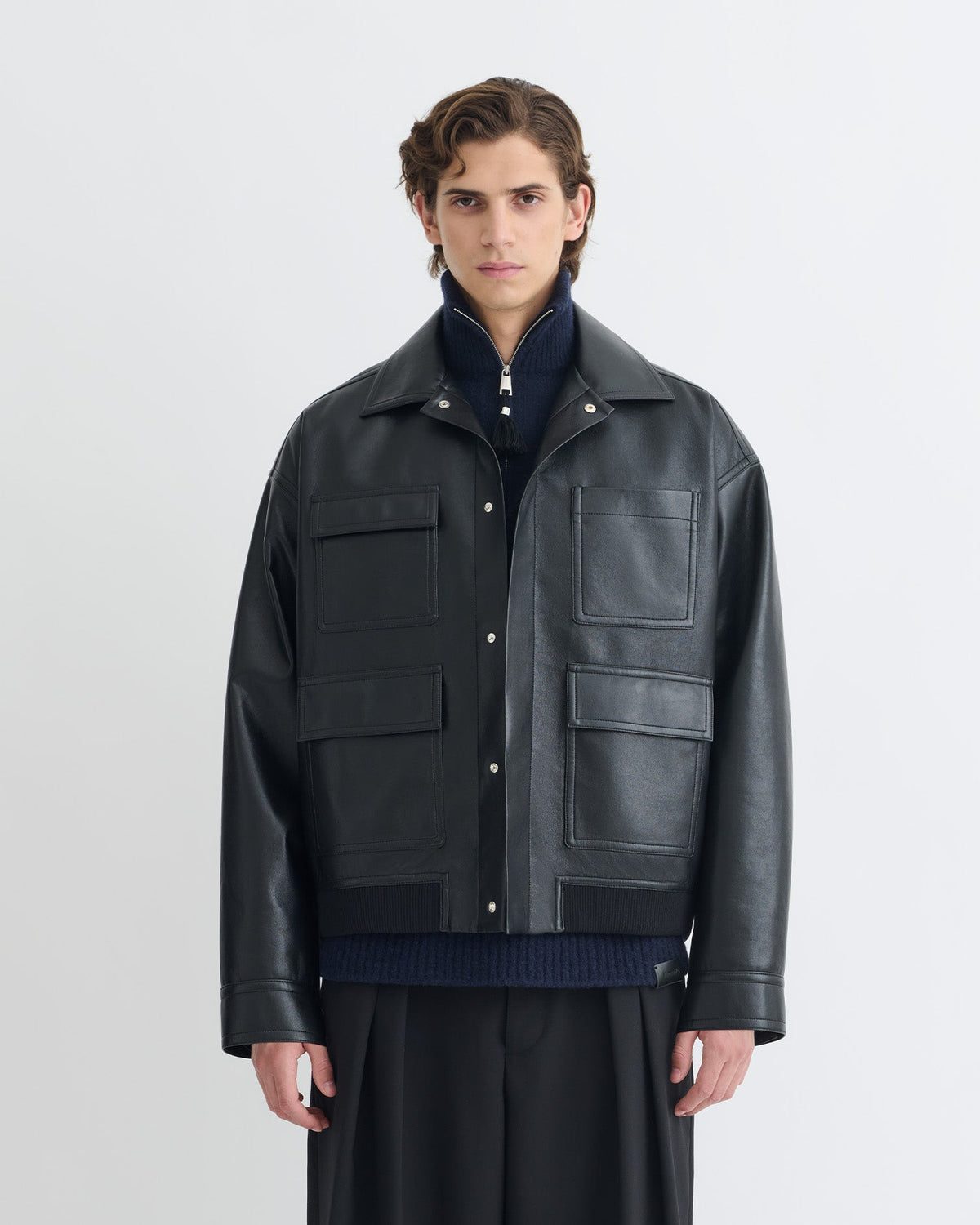 Zubin Regenerated leather jacket - Black | Nanushka