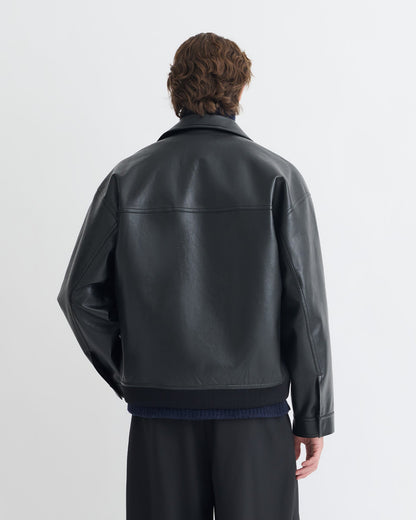 Zubin Regenerated leather jacket - Black | Nanushka