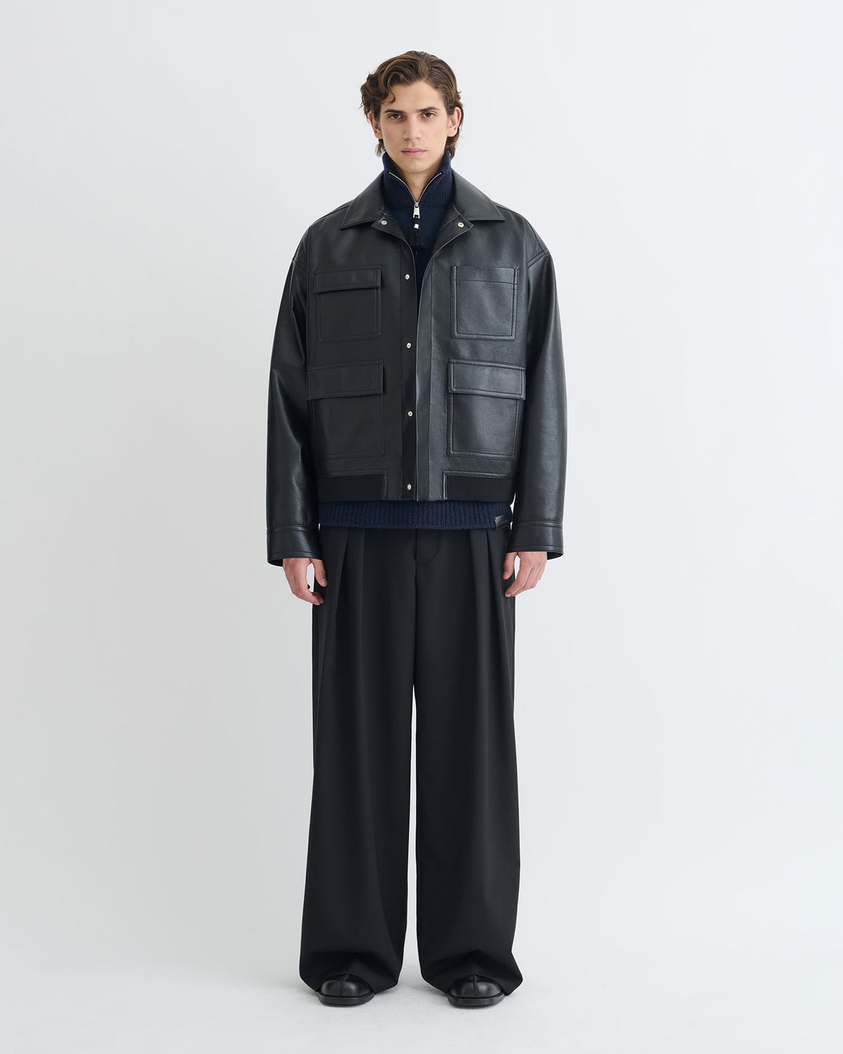 Zubin Regenerated leather jacket - Black | Nanushka